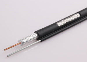 Het Koper coaxiale kabel van CCS RG11 met de Kabel 60% van de Staalboodschapper en 40%-Aluminiumvlechten