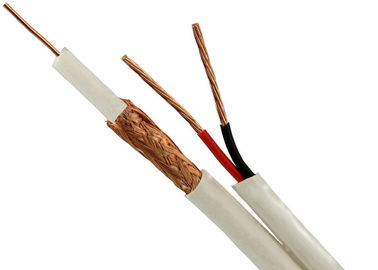 De binnenkabel van Gebruiksrg59 kabeltelevisie met 2 × 0,75 Sq.Mm-Machts Siamese Kabel